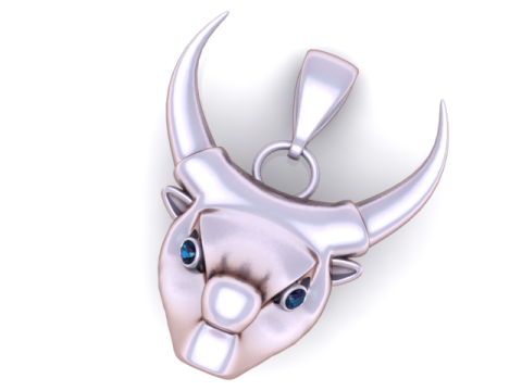 Golden Bull Strength Pendant 3D Printable Jewelry Model 3D Print Model