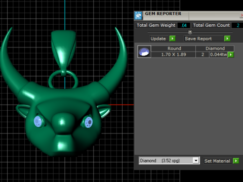 Golden Bull Strength Pendant 3D Printable Jewelry Model 3D Print Model