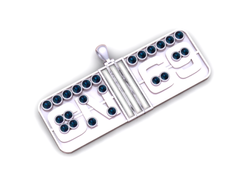 Elmas Numarası Etiketi Kolye 3D Yazdırılabilir Takı Modeli 3D Baskı Modeli