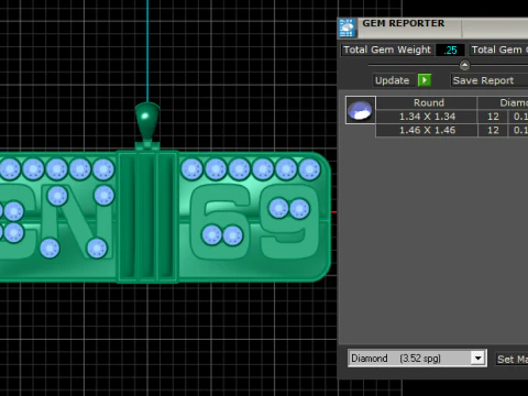 Diamond Number Tag Pendant 3D Printable Jewelry Model 3D Print Model