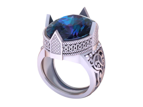 Regal Crown Fortress Ring 3D Printable Jewelry Model 3D Print Model