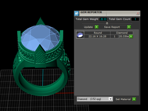 रीगल क्राउन फोर्ट्रेस रिंग 3डी प्रिंट करने योग्य आभूषण मॉडल 3D प्रिंट मॉडल