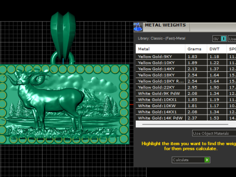 Modello di gioiello stampabile in 3D con ciondolo maestoso paesaggio di ariete Modello di stampa 3D