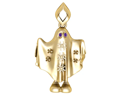 प्यारा भूत आत्मा पेंडेंट 3डी प्रिंट करने योग्य आभूषण मॉडल 3D प्रिंट मॉडल