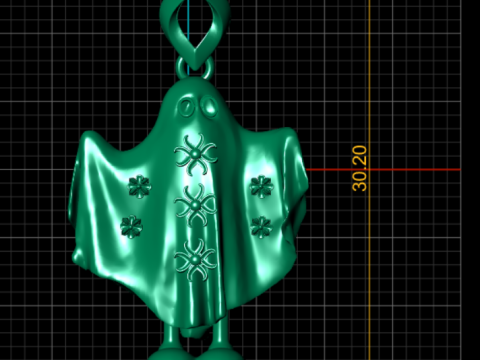 Lindo colgante de espíritu fantasma Modelo de joyería imprimible en 3D Modelo de impresión 3D