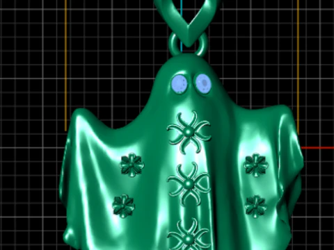 Cute Ghost Spirit Pendant 3D Printable Jewelry Model 3D Print Model