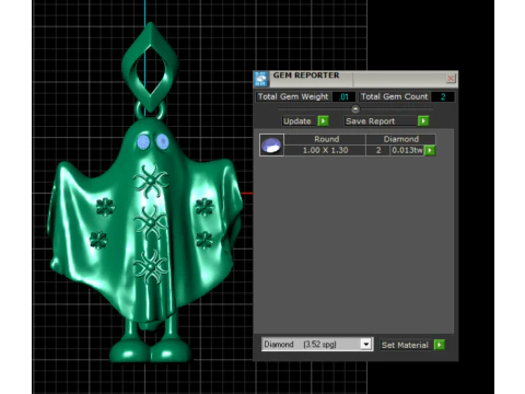 Cute Ghost Spirit Pendant 3D Printable Jewelry Model 3D Print Model