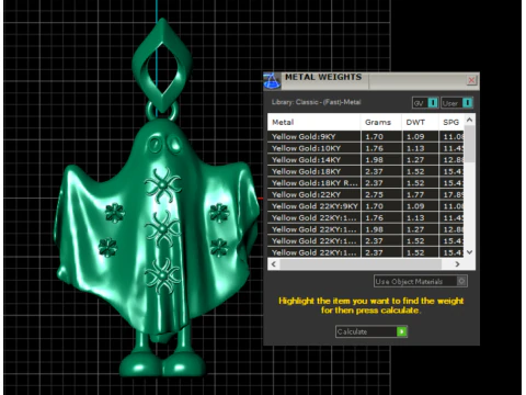 Cute Ghost Spirit Pendant 3D Printable Jewelry Model 3D Print Model