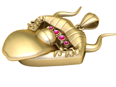 Demon Horned Beast Pendant 3D Printable Jewelry Model 3D Print Model