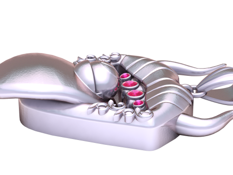 Demon Horned Beast Pendant 3D Printable Jewelry Model 3D Print Model