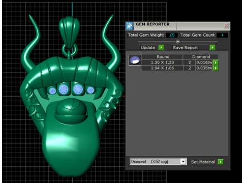 Demon Horned Beast Pendant 3D Printable Jewelry Model 3D Print Model