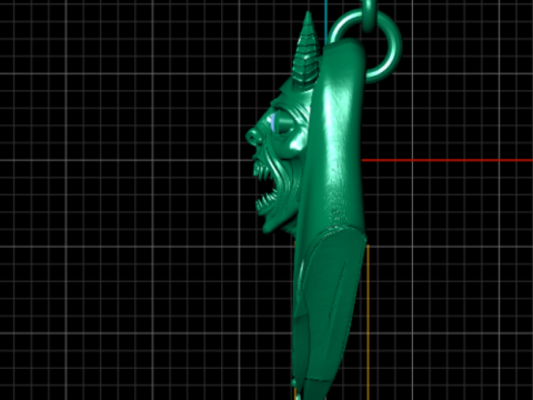 Pendentif démon nonne prêtresse modèle de bijoux imprimable en 3D Modèles 3D en vedette