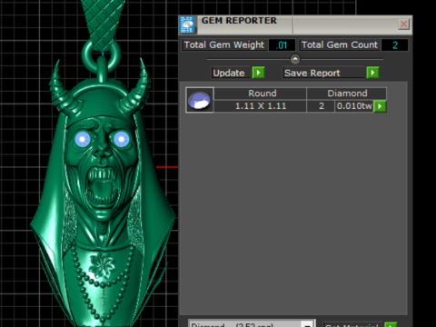 Pendentif démon nonne prêtresse modèle de bijoux imprimable en 3D Modèles 3D en vedette