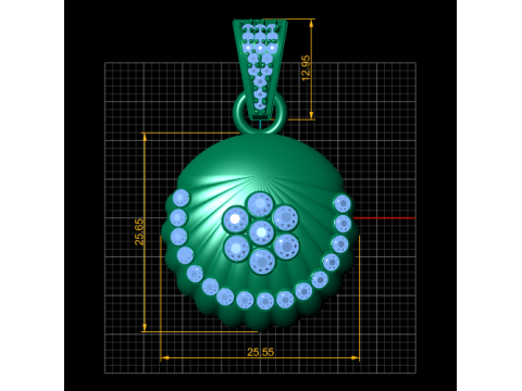 Modello di gioiello stampabile in 3D con ciondolo a mano benedetta dorata Modello di stampa 3D