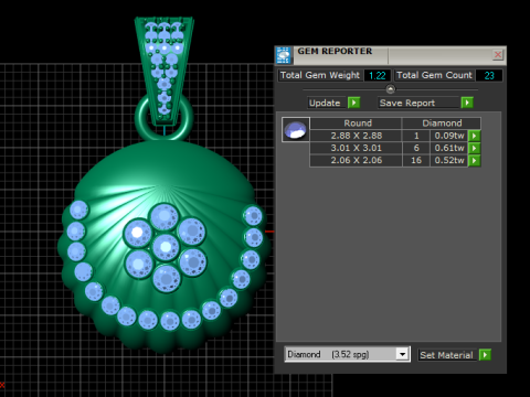 Modello di gioiello stampabile in 3D con ciondolo a mano benedetta dorata Modello di stampa 3D