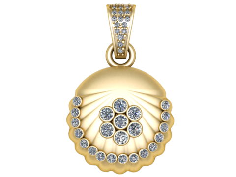 Golden Bless Hand Pendant 3D Printable Jewelry Model 3D Print Model