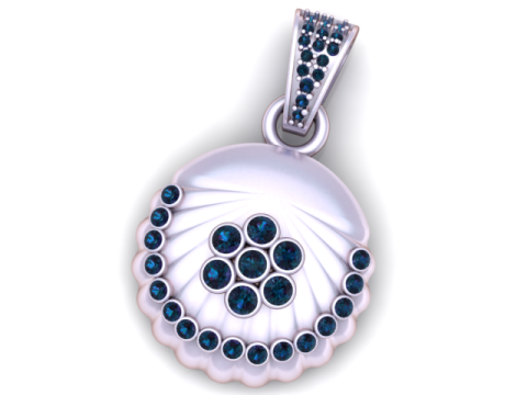 Modello di gioiello stampabile in 3D con ciondolo a mano benedetta dorata Modello di stampa 3D