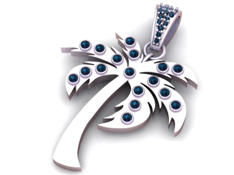 Palm Paradise Pendant 3D Printable Jewelry Model 3D Print Model