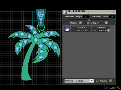 Palm Paradise Pendant 3D Printable Jewelry Model 3D Print Model