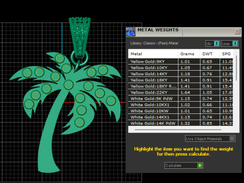Palm Paradise Pendant 3D Printable Jewelry Model 3D Print Model