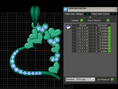 Clustered Heart Harmony Pendant 3D Printable Jewelry Model 3D Print Model