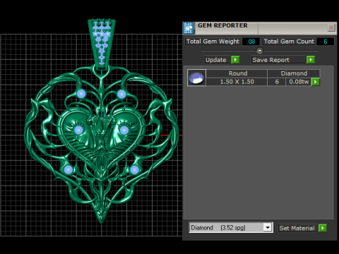 皇家蛇心吊坠 3D 可打印珠宝模型 3D 打印模型
