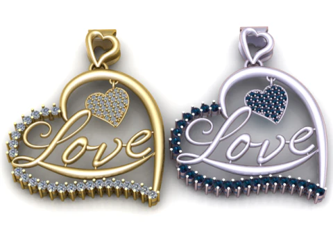 Eternal Love Heart Pendant 3D Printable Jewelry Model 3D Print Model