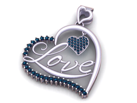 Eternal Love Heart Pendant 3D Printable Jewelry Model 3D Print Model