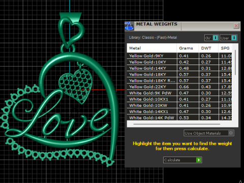 永恒之爱心形吊坠 3D 可打印珠宝模型 3D 打印模型