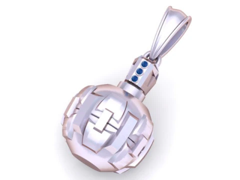 गोल्ड टेक ग्रेनेड पेंडेंट 3डी प्रिंट करने योग्य मॉडल 3D प्रिंट मॉडल