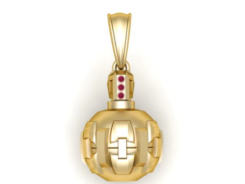 गोल्ड टेक ग्रेनेड पेंडेंट 3डी प्रिंट करने योग्य मॉडल 3D प्रिंट मॉडल