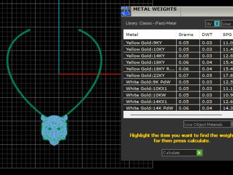 Gold Tiger Head Necklace 3D Printable Model 3D Print Model