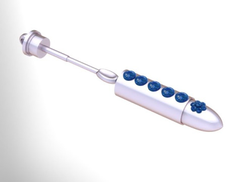 ゴールドとシルバーの弾丸イヤリング 3D 印刷可能モデル 3Dプリントモデル