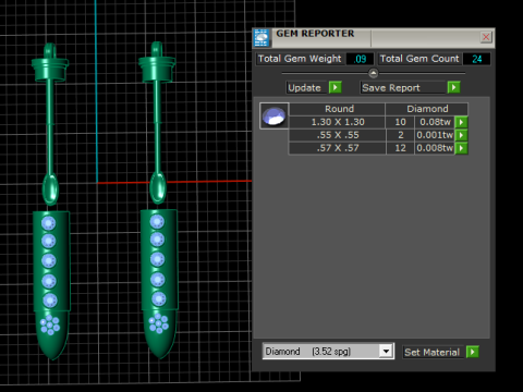 ゴールドとシルバーの弾丸イヤリング 3D 印刷可能モデル 3Dプリントモデル