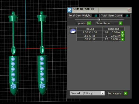 Gold and Silver Bullet Earrings 3D Printable Model 3D Print Model