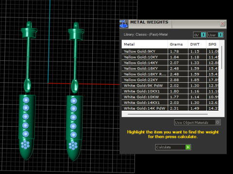 ゴールドとシルバーの弾丸イヤリング 3D 印刷可能モデル 3Dプリントモデル