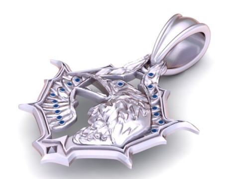 Altın Kartal Kolye 3D Yazdırılabilir Model 3D Baskı Modeli