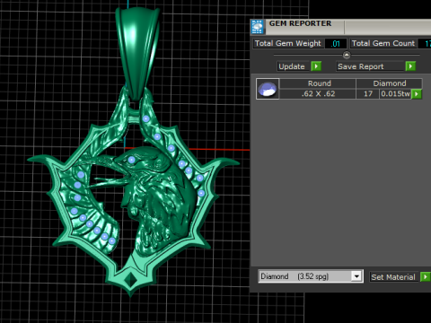 Altın Kartal Kolye 3D Yazdırılabilir Model 3D Baskı Modeli
