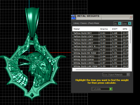 Altın Kartal Kolye 3D Yazdırılabilir Model 3D Baskı Modeli