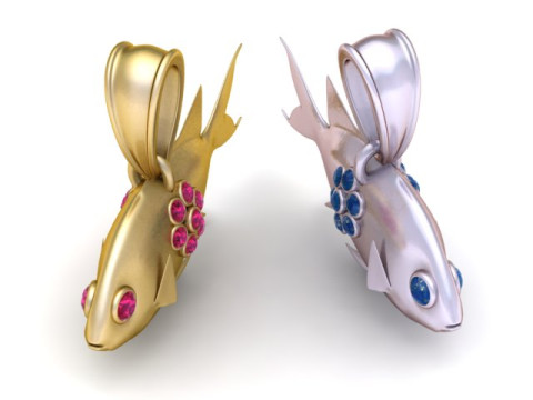 Goldfisch-Anhänger 3D-druckbares Modell 3D Druckmodell