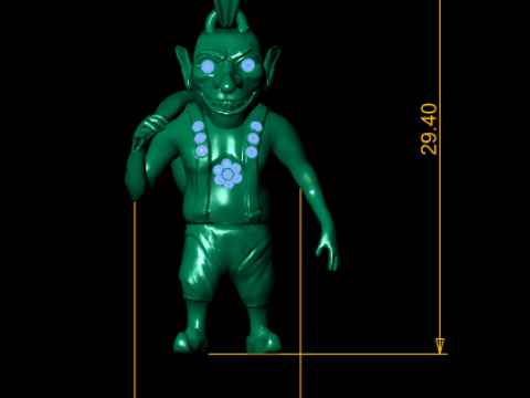 Тривимірна модель для друку із золотим гобліном 3D Принт Модель