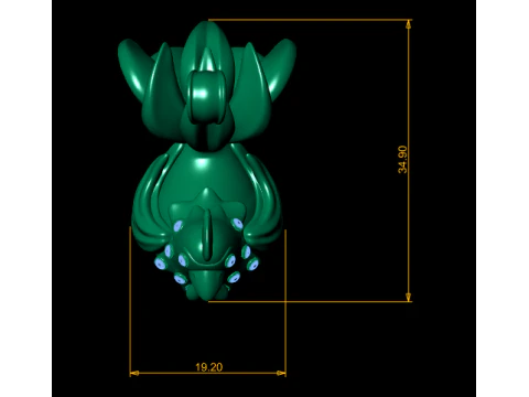 Gold Rooster Pendant 3D Printable Model 3D Print Model
