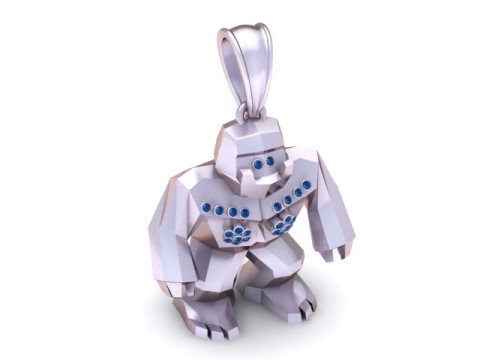 Złoty wisiorek z golemem Model do druku 3D Model do druku 3D