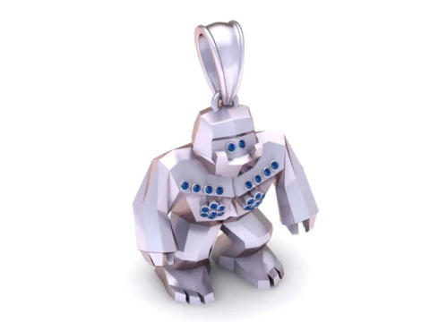 Gold Golem Pendant 3D Printable Model 3D Print Model