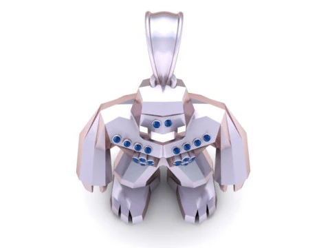 Gold Golem Pendant 3D Printable Model 3D Print Model