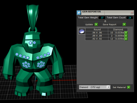 Złoty wisiorek z golemem Model do druku 3D Model do druku 3D