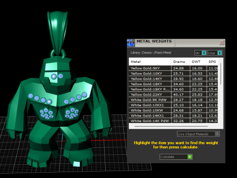 Złoty wisiorek z golemem Model do druku 3D Model do druku 3D