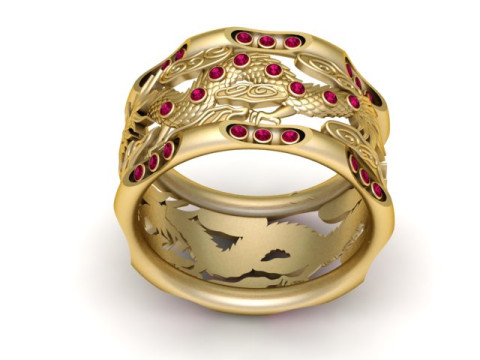 艺术宽带戒指 3D 打印模型 3D 打印模型