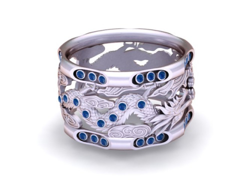 艺术宽带戒指 3D 打印模型 3D 打印模型