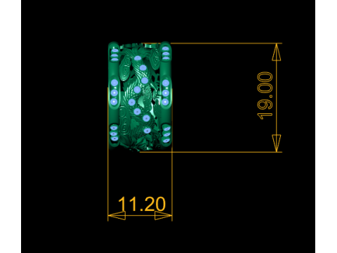 艺术宽带戒指 3D 打印模型 3D 打印模型